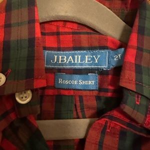 Bailey Brothers red tartan shirt